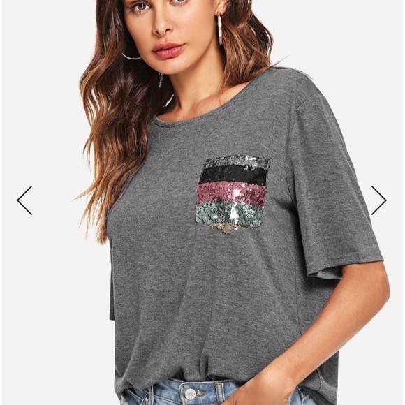 🦋women’s Sequin T 1 Left (S) - Picture 3 of 4